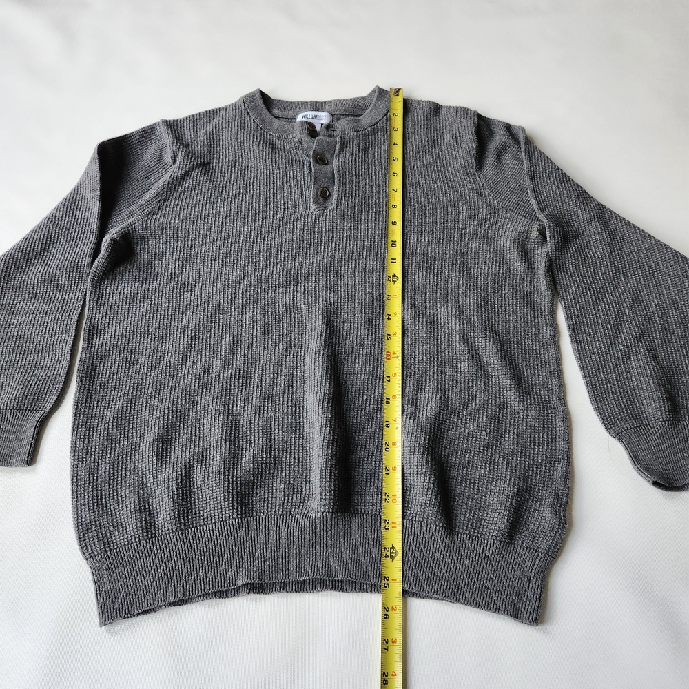 William Rast Shirt Womens Gray Longsleeve Henley Solid Waffle Knit - Picture 7 of 9